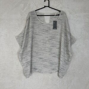 EILEEN FISHER NWT Floating Mesh Weave Knit Top Minimalist Size L Quiet Luxury